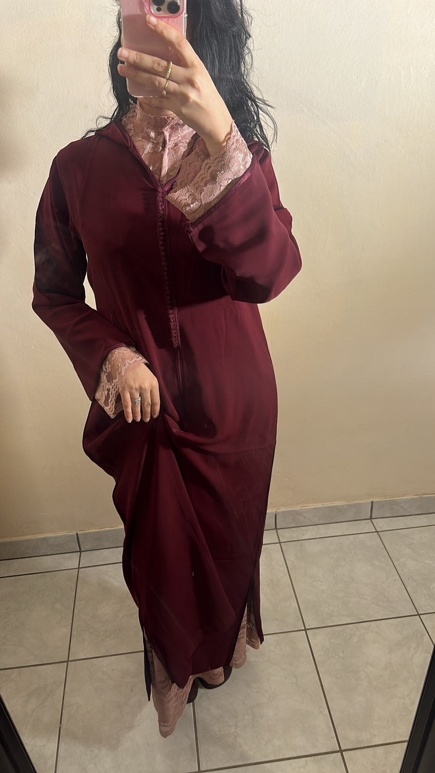 JELLABA 2 PIÈCES DENTELLE