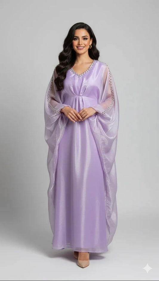 ABAYA MANCHE PAPILLON