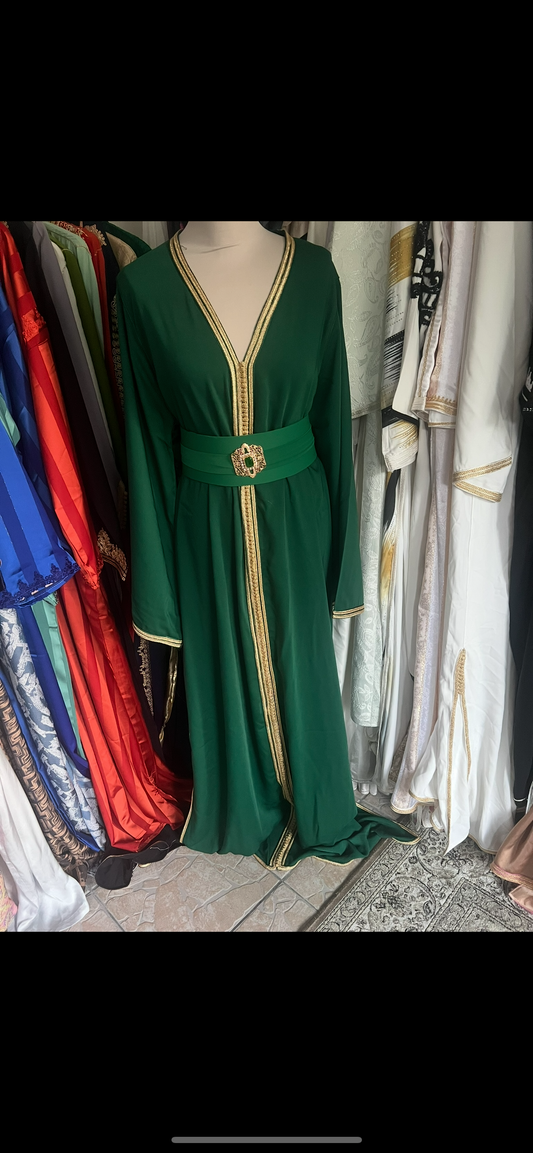 Caftan simple vert