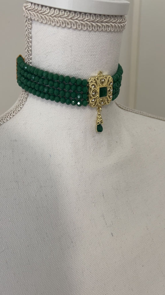 COLLIER VERT CLAIR