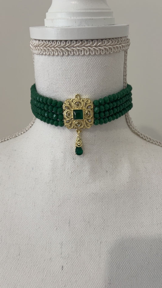 COLLIER VERT CLAIR