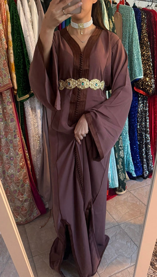 CAFTAN SIMPLE MARRON