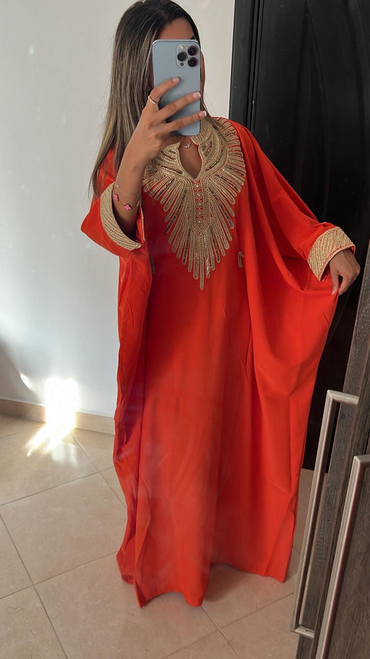 Abaya dubai orange