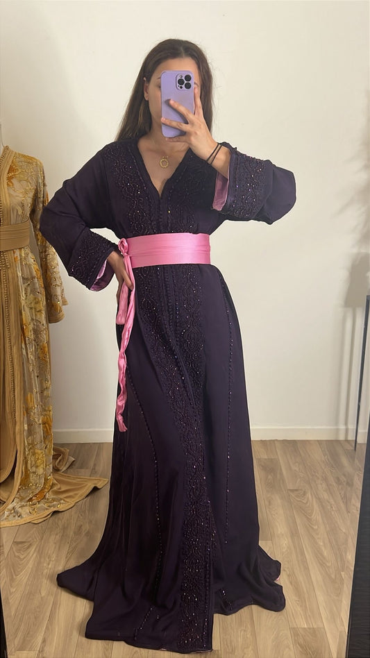CAFTAN PERLÉ VIOLET DOUBLE LILA