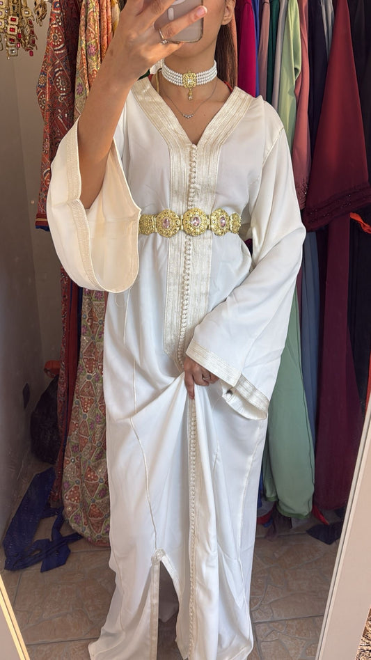 CAFTAN SIMPLE BLANC