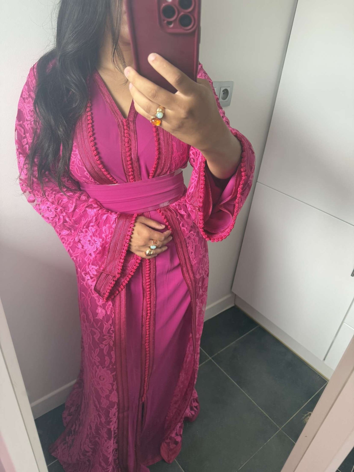 TEKCHETA DENTELLE FUSHIA