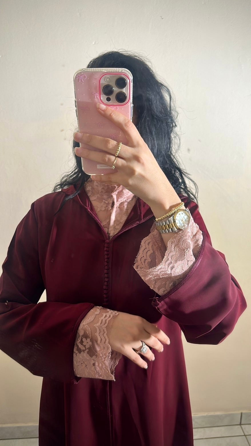 JELLABA 2 PIÈCES DENTELLE