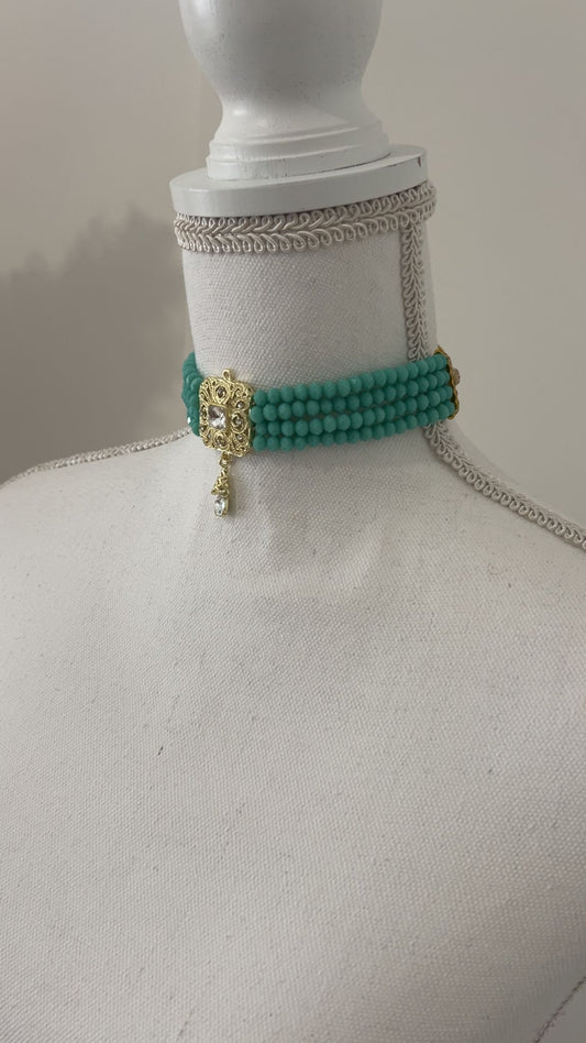 COLLIER BLEU PASTEL